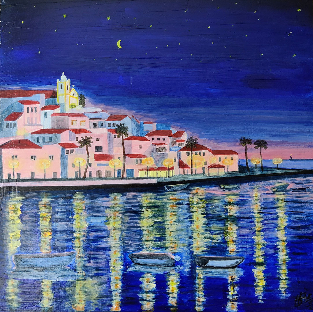 Ferragudo at night, Algarve
